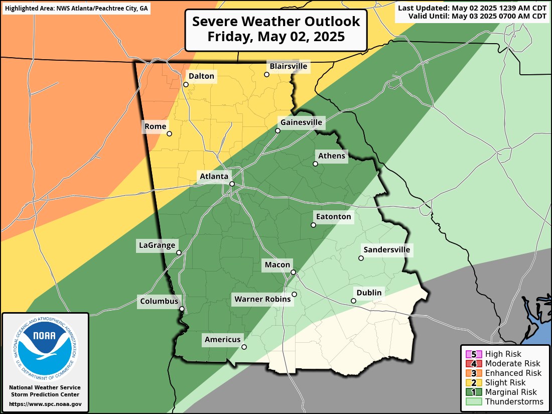 WEATHER: Severe weather could impact area today, slight risk chance for region heading into evening hours